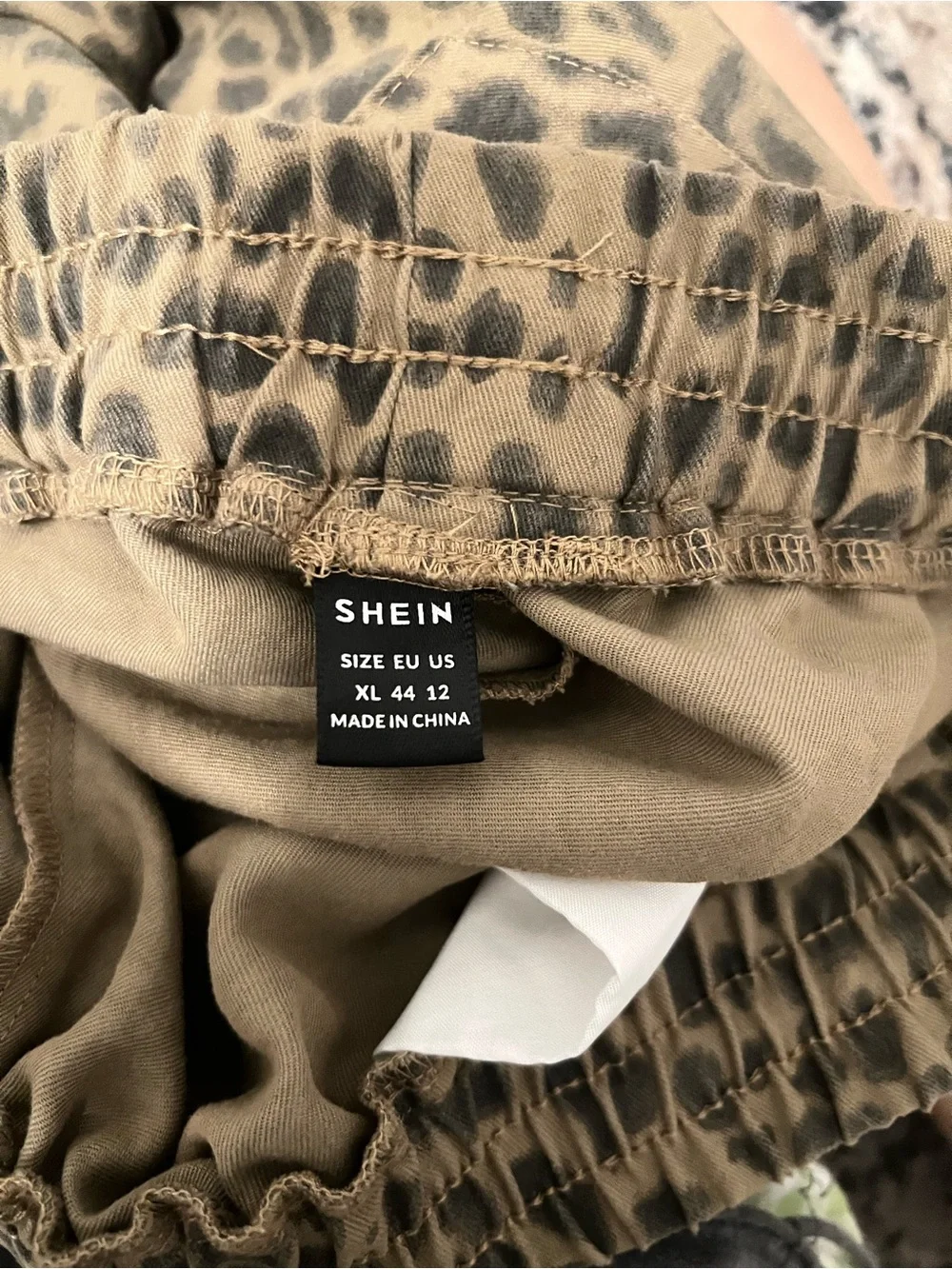 SHEIN Leopard Print Wide Leg Pants - Tan - Picture 5 of 5